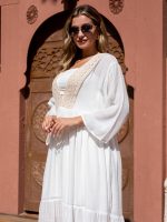 Women’s Boho Linen Summer Dress white