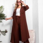 Dark Brown Linen set