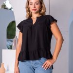 Summer blouse black