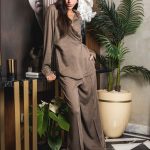 100% Natural Linen Wrap Set – moka brown