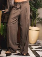 100% Natural Linen Wrap Set – moka brown - Image 8