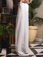 100% Pure Linen Wide-Leg Pants – White - Image 3