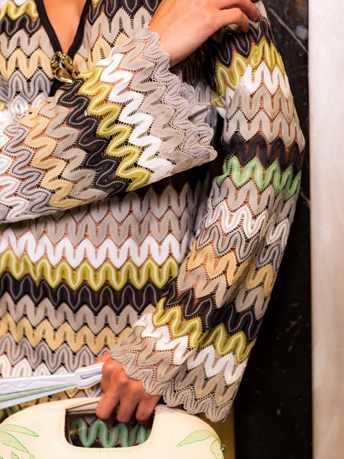 Wave Print Cotton Midi Dress - Image 2