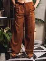 Natural Linen Wrap Set – camel brown - Image 7