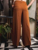 Natural Linen Wrap Set – camel brown - Image 5